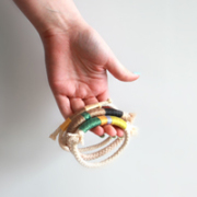 DIY | Wrapped Color Blocked Rope Bracelet