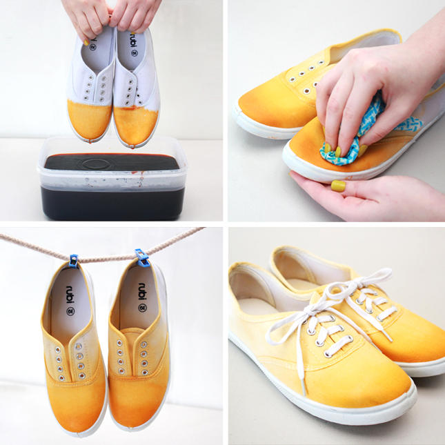 DIY Ombre Shoes for Frankie Magazine | www.highwallsblog.com