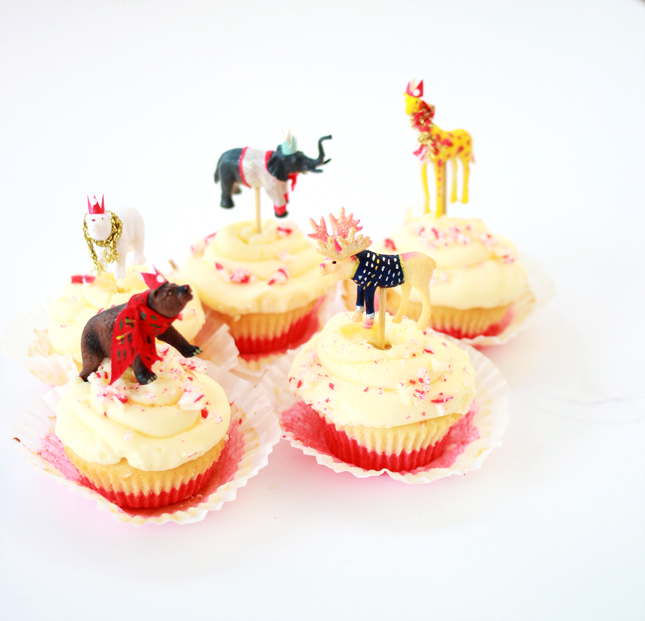 DIY | Wintery Animal Cupcake Toppers from www.highwallsblog.com