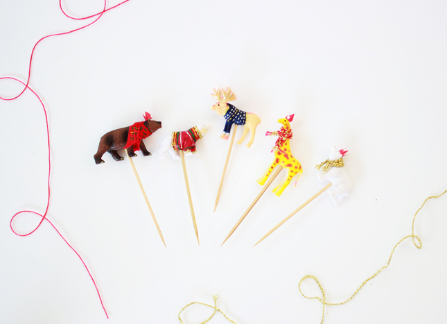 DIY | Wintery Animal Cupcake Toppers from www.highwallsblog.com