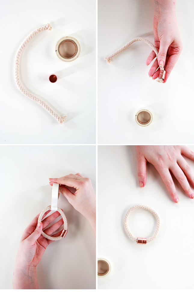 DIY Rope & Copper Bracelet | www.highwallsblog.com