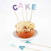 DIY |Candy Colored Letter Cake Toppers