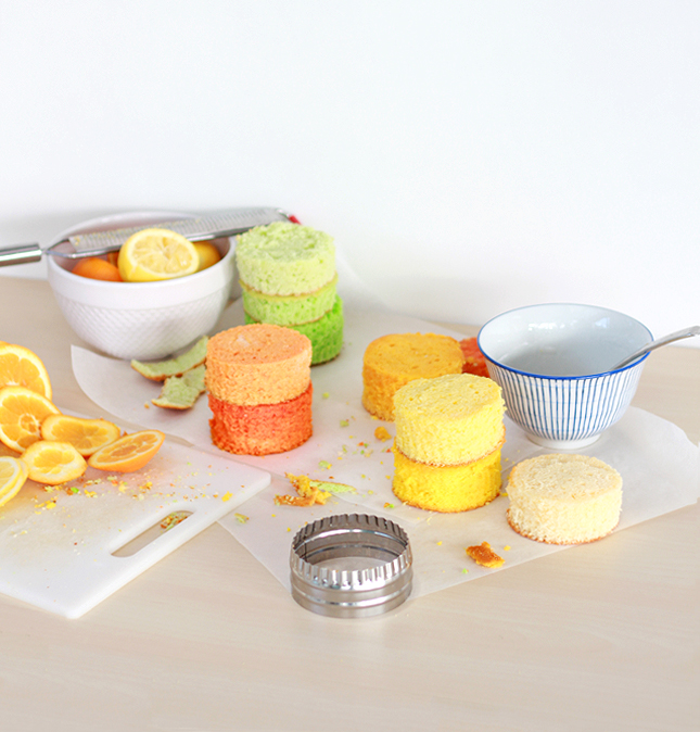 Ombre Citrus Cakes - in lemon, lime and orange! | www.highwallsblog,com