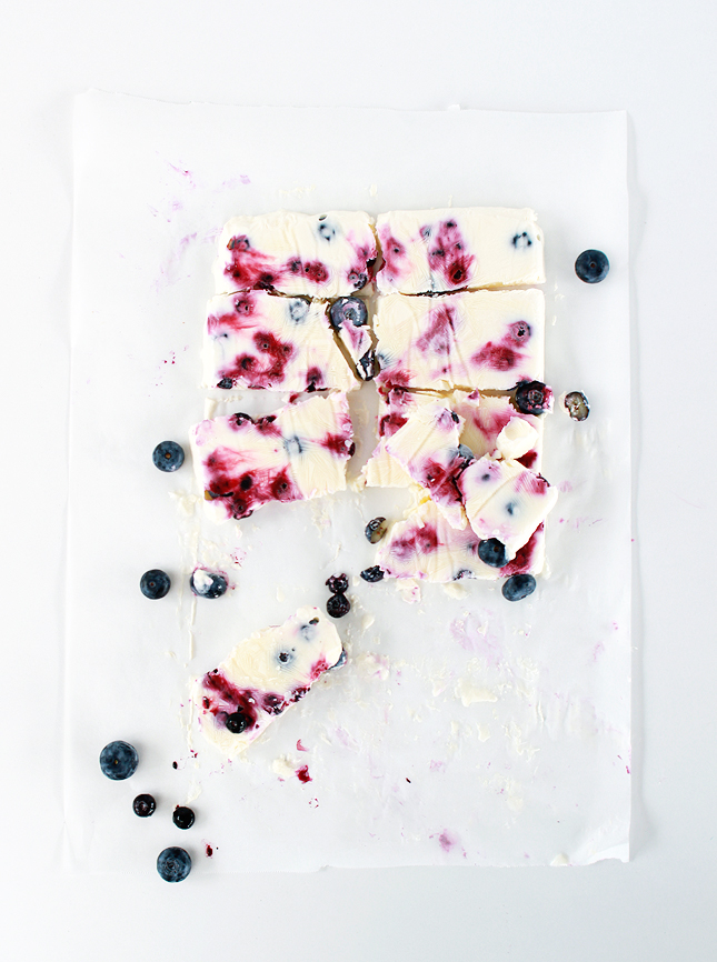 A sneaky treat that is totally healthy! Frozen Yogurt and Berry Bars! (click for the full recipe)