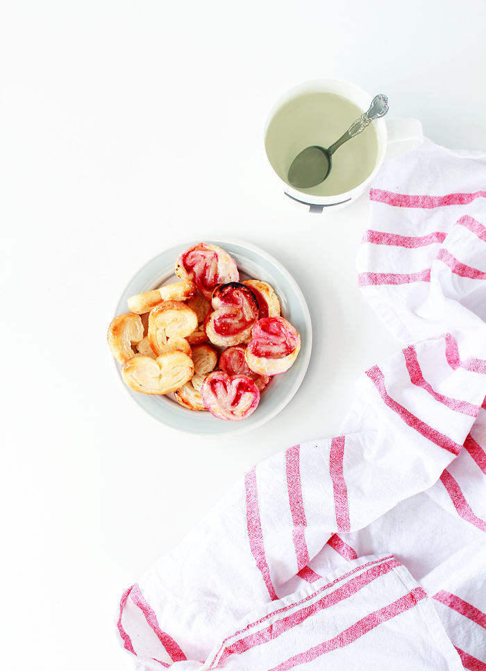 So easy to make these Sugar and Raspberry Palmiers; only 3 ingredients! 